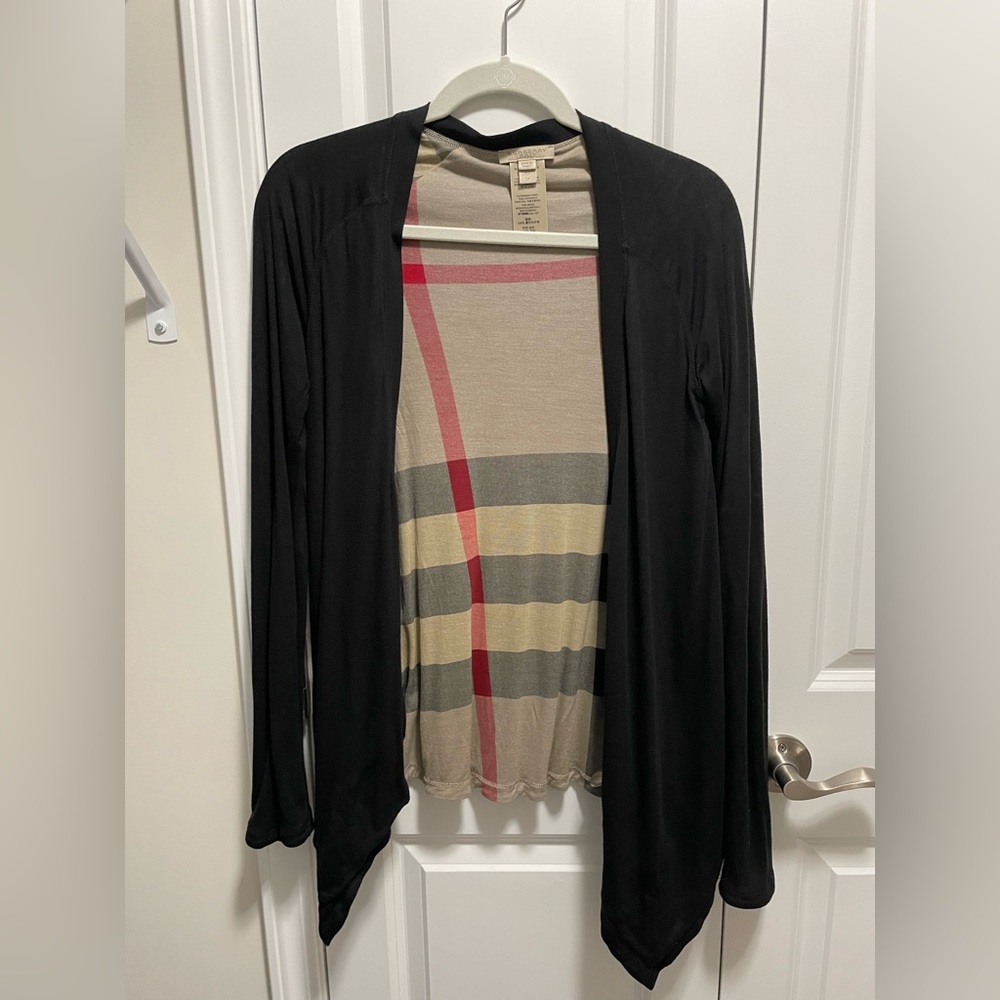 Excellent Condition Burberry Brit Nova Check Reversible Cardigan in XS